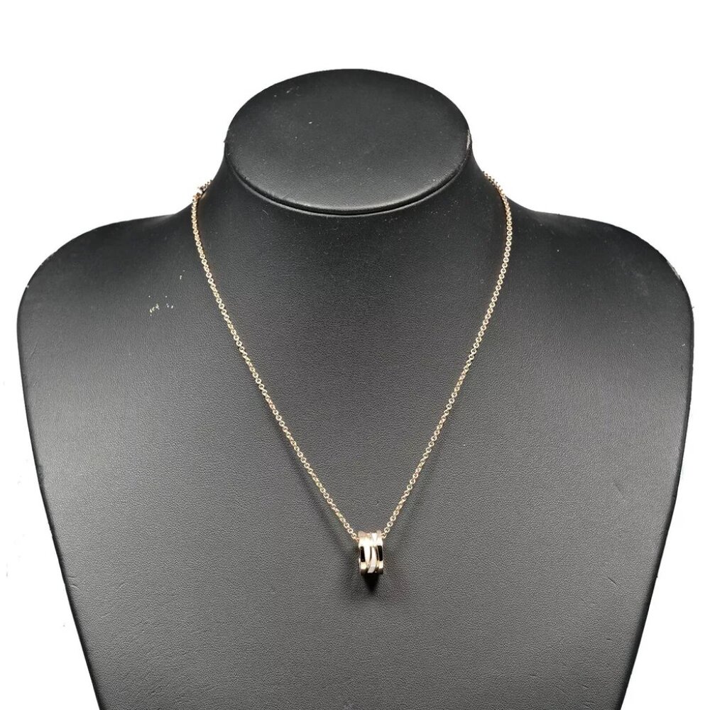 BVLGARI B.ZERO1 Design Legend Necklace Be zero one K18 Pink Gold/ceramic 1...